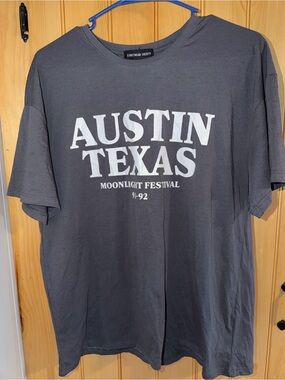 Streetwear Society Charcoal Austin Texas Moonlight Festival Tee- Grey- Size L